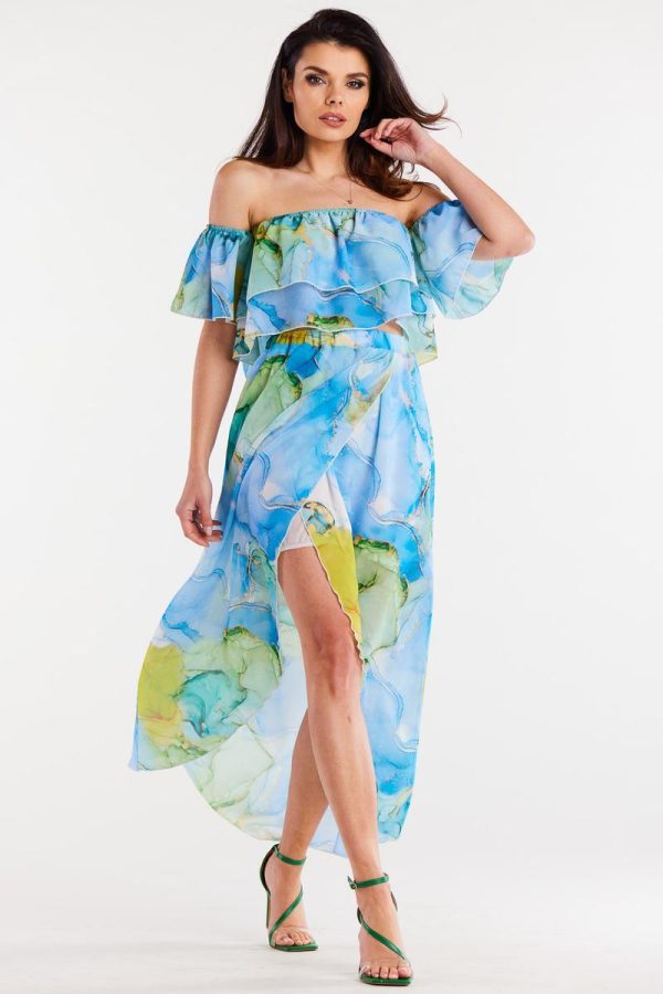 Multicolor Blouse in Women`s Blouses, Tunics with Polyester