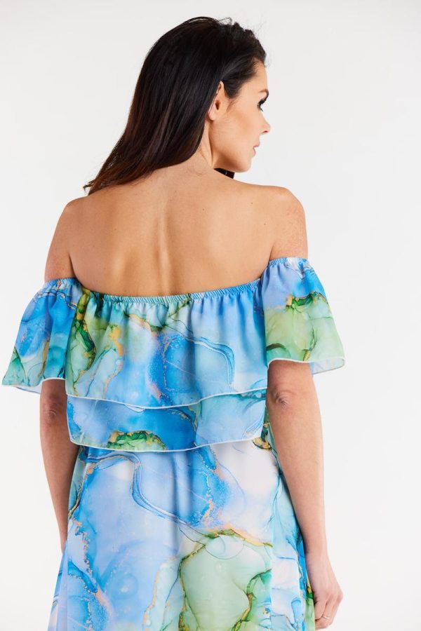 Multicolor Blouse in Women`s Blouses, Tunics with Polyester