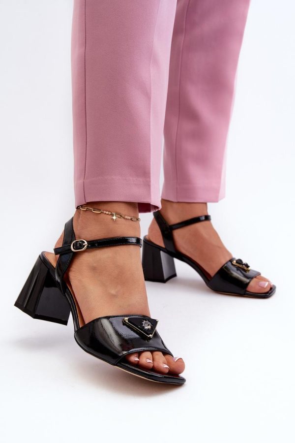 black Heel sandals model 196645 Step in style