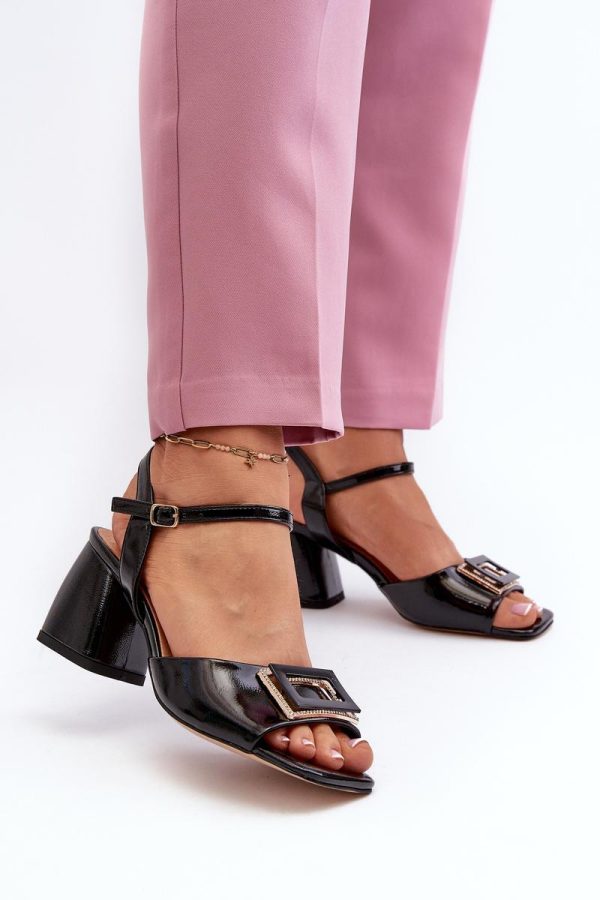 black Heel sandals model 196646 Step in style