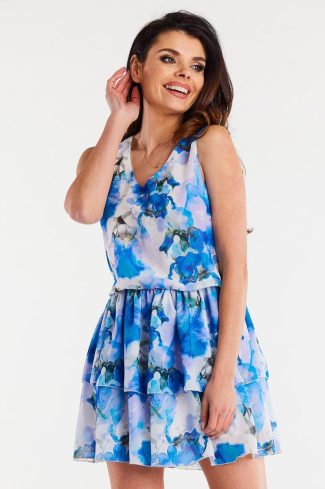 Blue Daydress in Day Dresses with Polyester