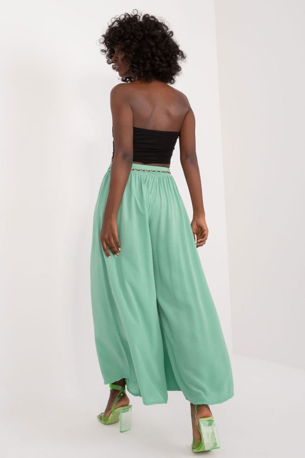 Green Women Trousers in Pants, Trousers, Shorts with Viscose