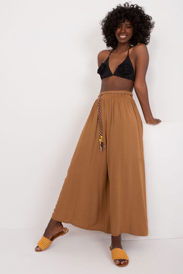 Brown Women Trousers in Pants, Trousers, Shorts with Viscose
