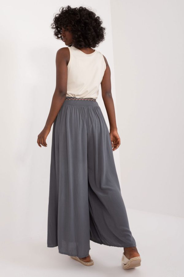 Grey Women Trousers in Pants, Trousers, Shorts with Viscose