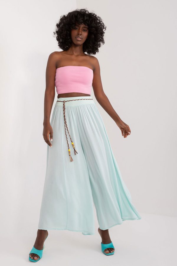 Green Women Trousers in Pants, Trousers, Shorts with Viscose