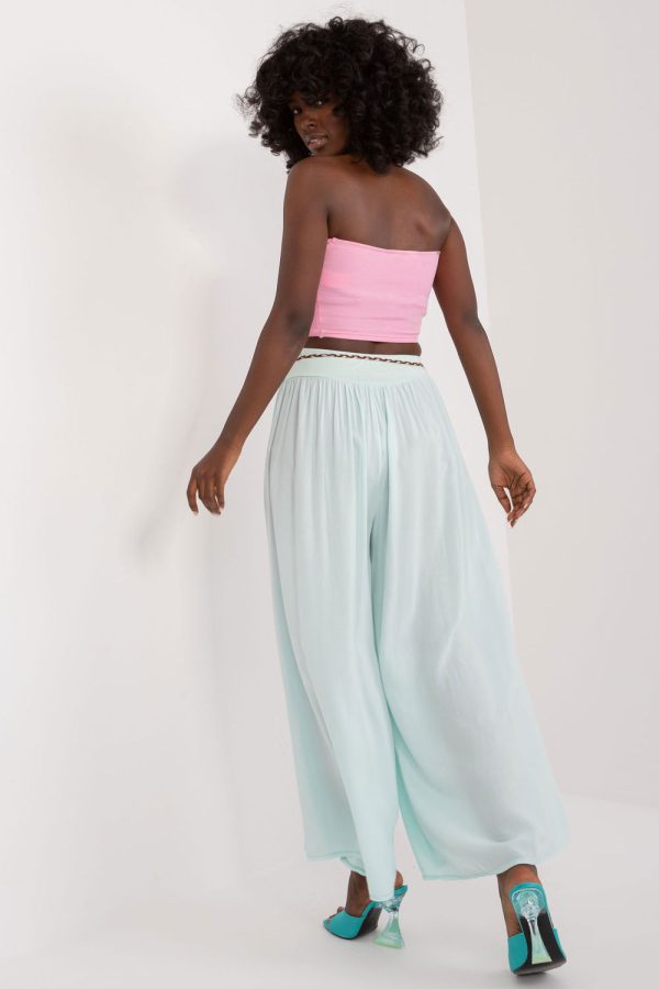 Green Women Trousers in Pants, Trousers, Shorts with Viscose