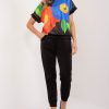 Black Set in Pants, Trousers, Shorts with Spandex and Polyester