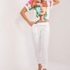Beige Set in Pants, Trousers, Shorts with Spandex and Polyester
