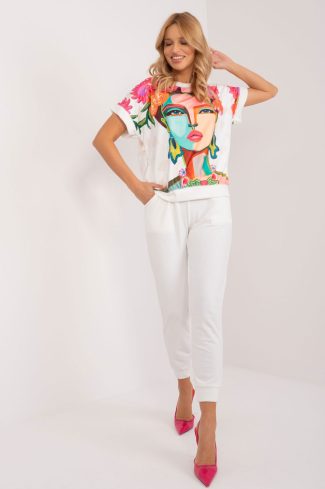 Beige Set in Pants, Trousers, Shorts with Spandex and Polyester
