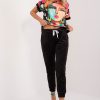 Black Set in Pants, Trousers, Shorts with Spandex and Polyester
