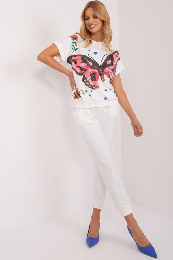 Beige Set in Pants, Trousers, Shorts with Spandex and Polyester