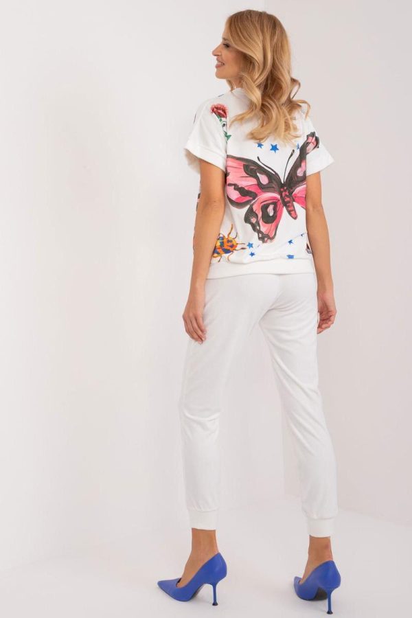 Beige Set in Pants, Trousers, Shorts with Spandex and Polyester