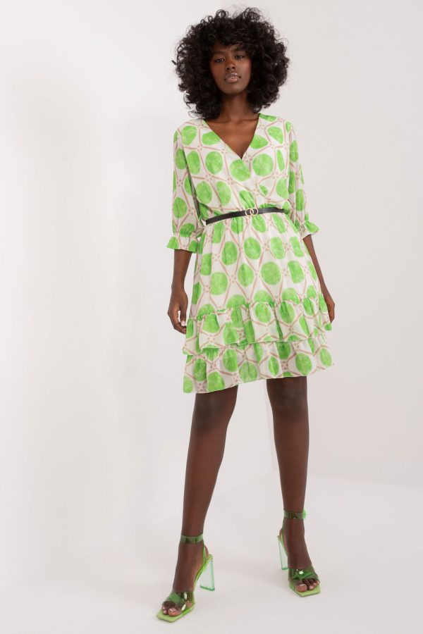 Green Daydress in Day Dresses with Polyester