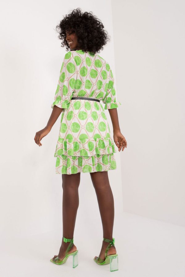 Green Daydress in Day Dresses with Polyester