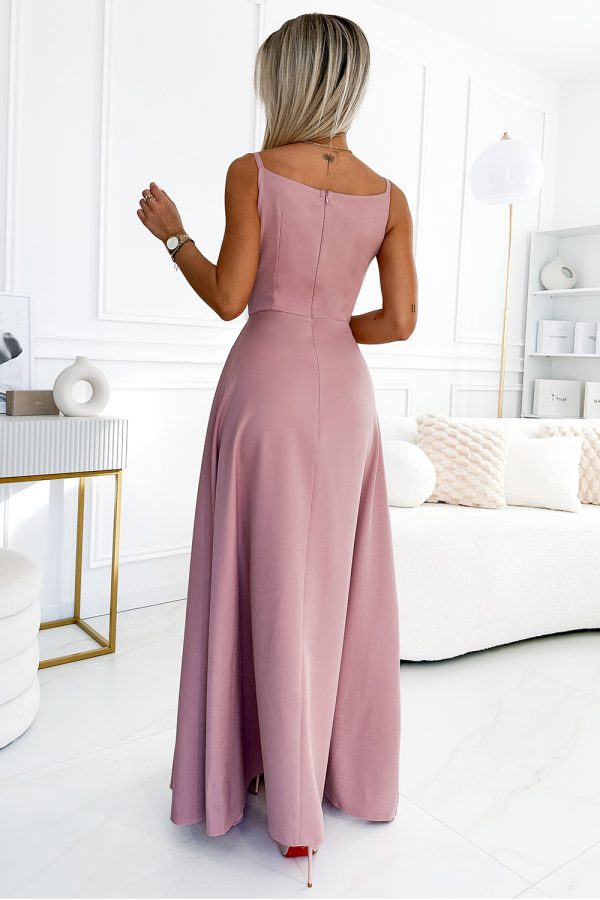 Pink Long Dress in Evening Dresses with Spandex and Polyester