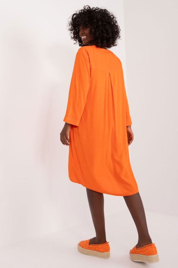 Orange Daydress in Day Dresses with Viscose
