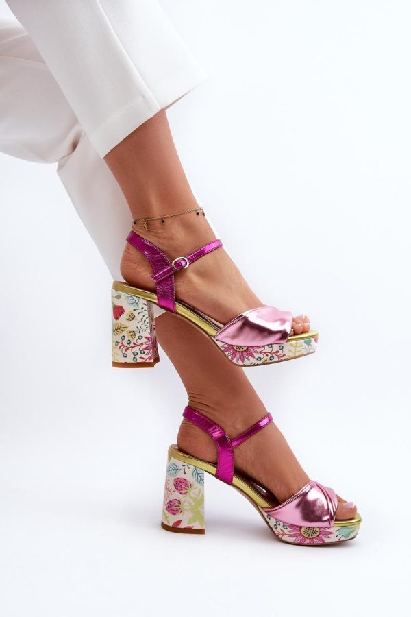 pink Heel sandals model 196971 Step in style
