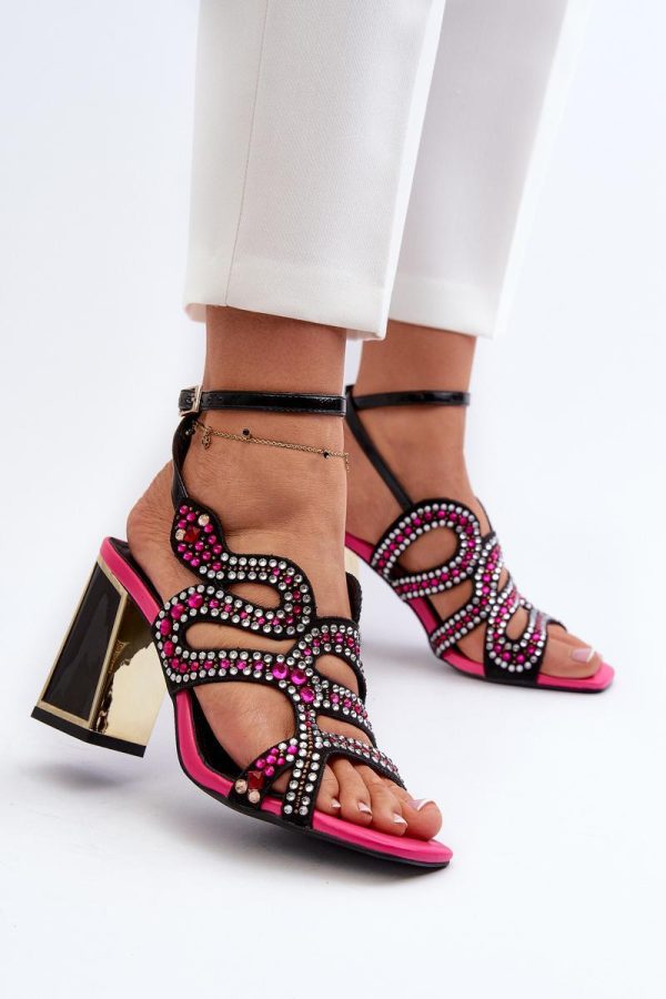 black Heel sandals model 196972 Step in style