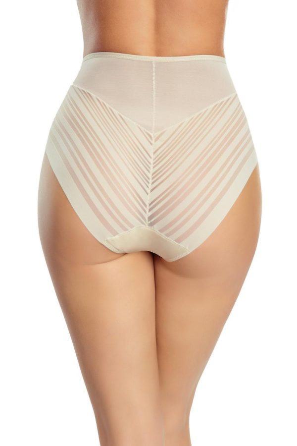 Beige Panties in Briefs with Cotton, Spandex and Polyamide