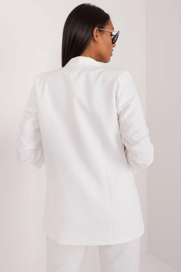 White Jacket in Jackets, Vests For Women with Spandex and Polyester