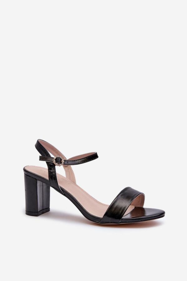 black Heel sandals model 197084 Step in style