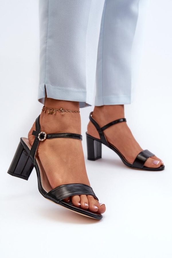 black Heel sandals model 197084 Step in style