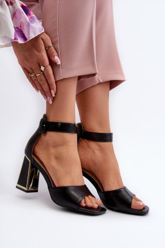 black Heel sandals model 197088 Step in style