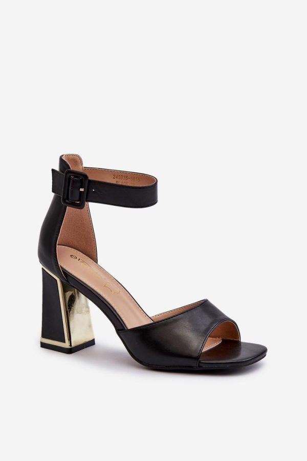 black Heel sandals model 197088 Step in style
