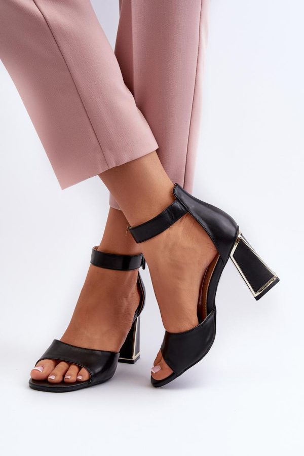 black Heel sandals model 197088 Step in style