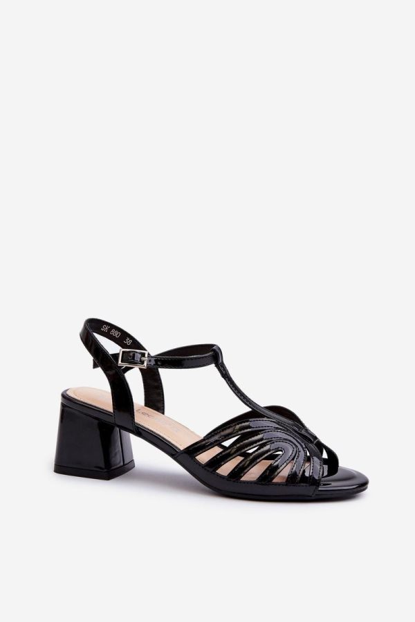 black Heel sandals model 197091 Step in style
