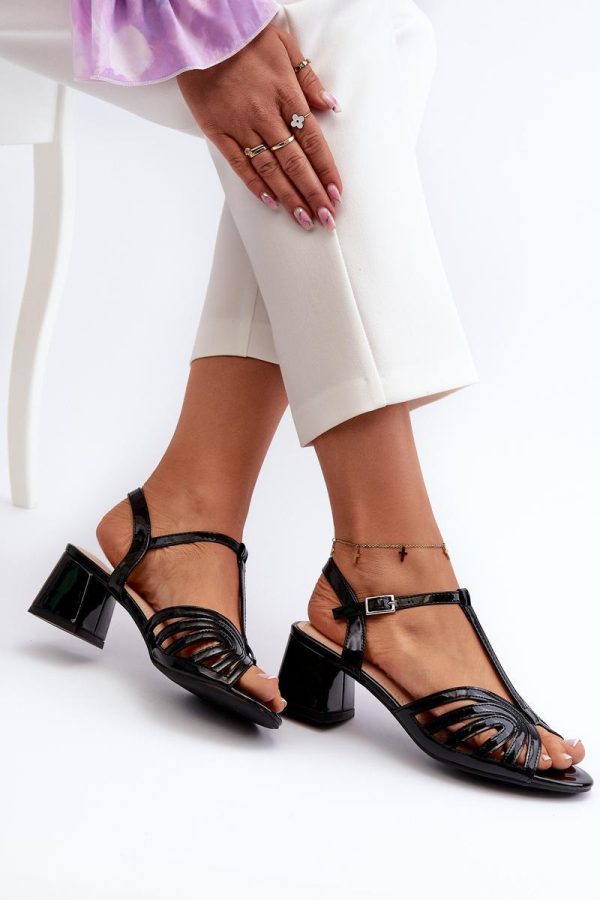 black Heel sandals model 197091 Step in style