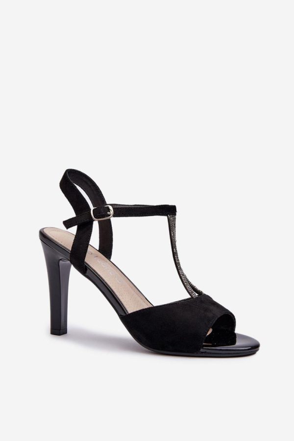 black Heel sandals model 197092 Step in style