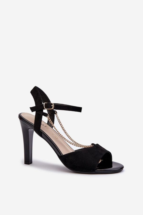 black Heel sandals model 197093 Step in style