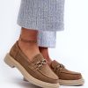 1030401.jpg Brown Mocassin in Moccasins, Loafers with Fabric, Footbed, Upper Height and Heel Height