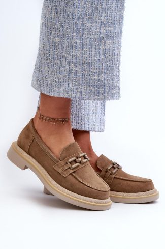 1030401.jpg Brown Mocassin in Moccasins, Loafers with Fabric, Footbed, Upper Height and Heel Height