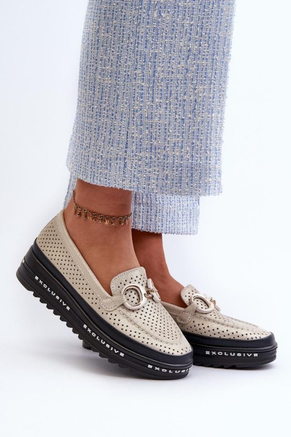 Yellow Mocassin in Moccasins, Loafers with Fabric, Footbed, Upper Height and Platform Height