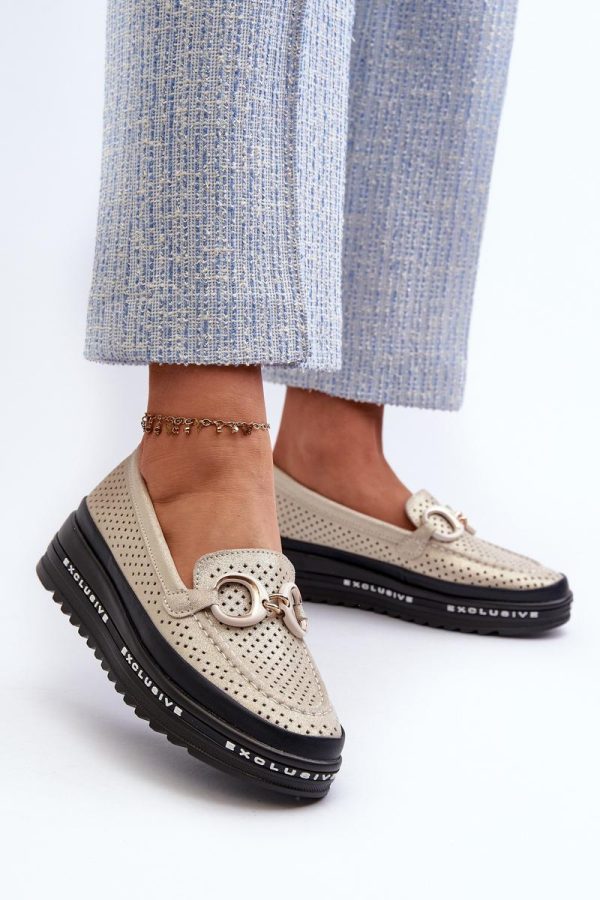 Yellow Mocassin in Moccasins, Loafers with Fabric, Footbed, Upper Height and Platform Height