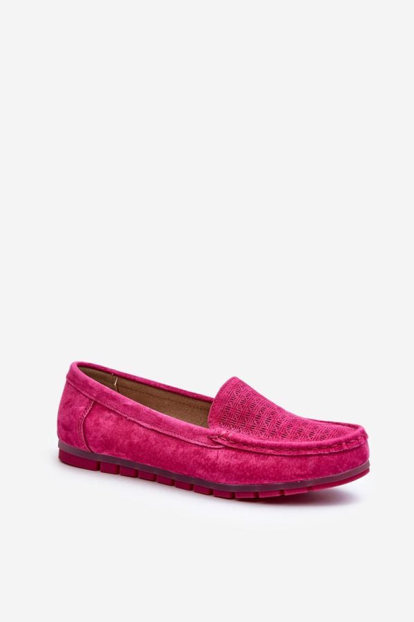 Pink Mocassin in Moccasins, Loafers with Fabric, Footbed and Upper Height