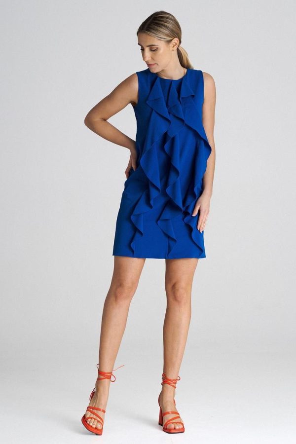 Blue Cocktail Dress in Formal Dresses, Cocktail Dresses with Polyester and Viscose