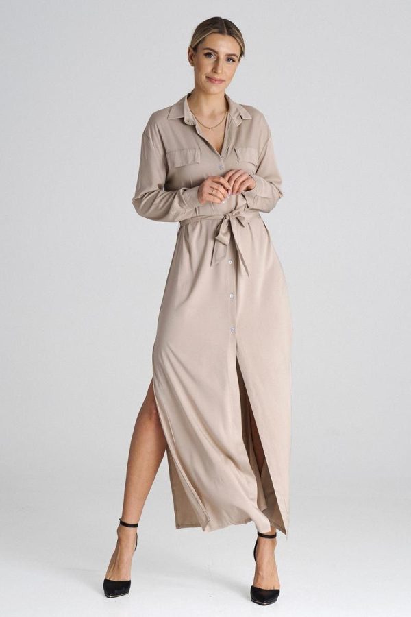 beige Daydress model 197190 Figl