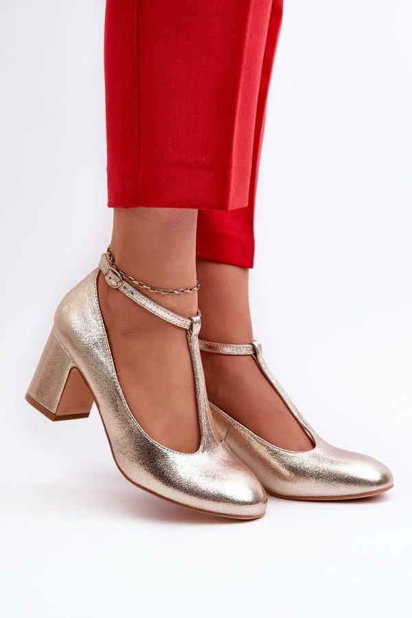 yellow Block heel pumps model 197241 Step in style
