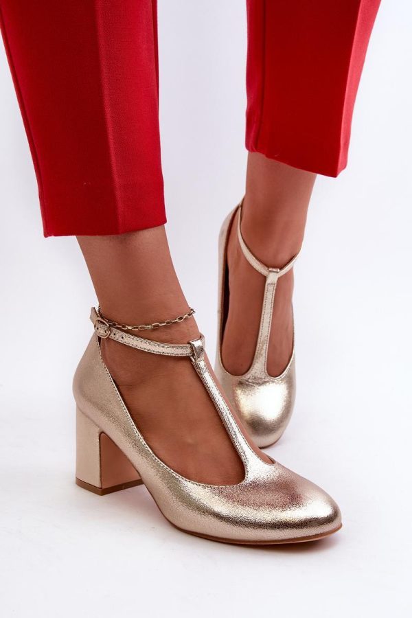 yellow Block heel pumps model 197241 Step in style
