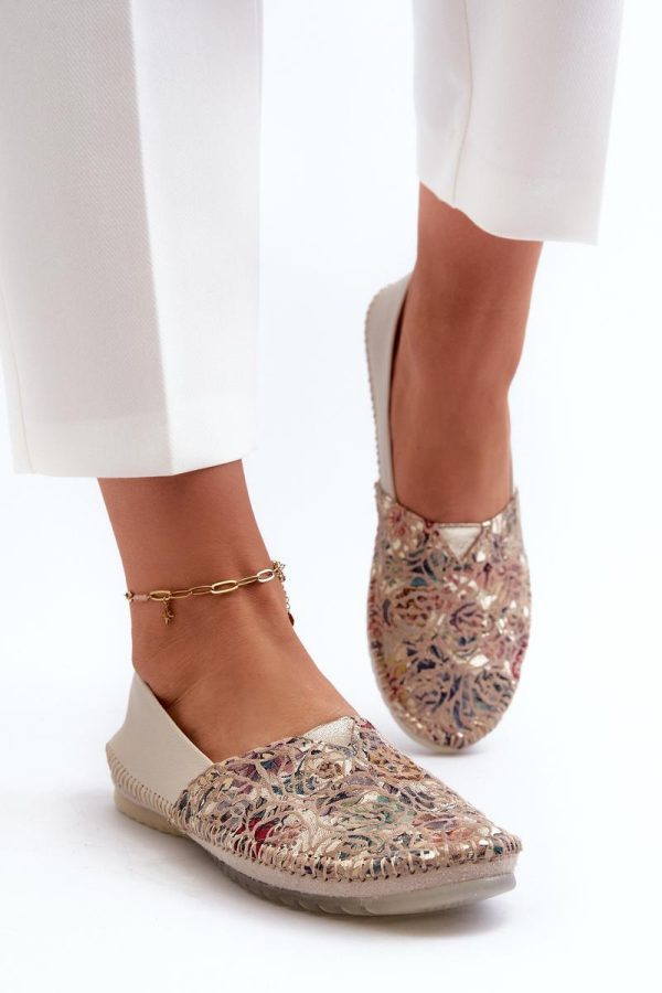 Beige Ballet Flats in Ballet Flats, Ballet Pumps For Women with Fabric, Footbed and Upper Height