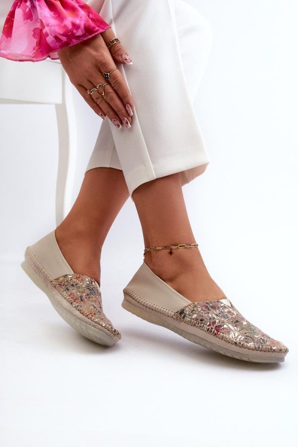Beige Ballet Flats in Ballet Flats, Ballet Pumps For Women with Fabric, Footbed and Upper Height