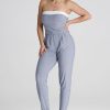 Grey Suit in Playsuits For Women with Spandex and Polyester