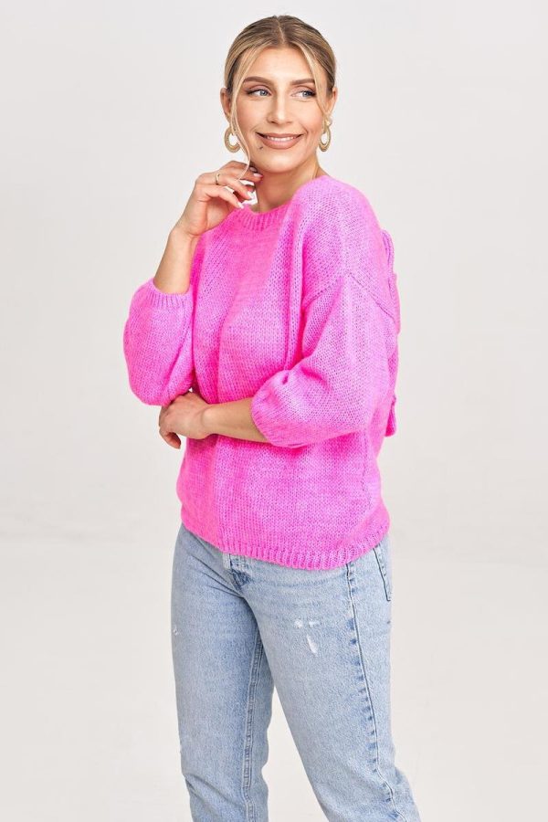 Pink Jumper in Sweaters, Pullovers, Jumpers, Turtlenecks, Boleros, Shrugs with Acrylic, Nylon, Polyester and Wool