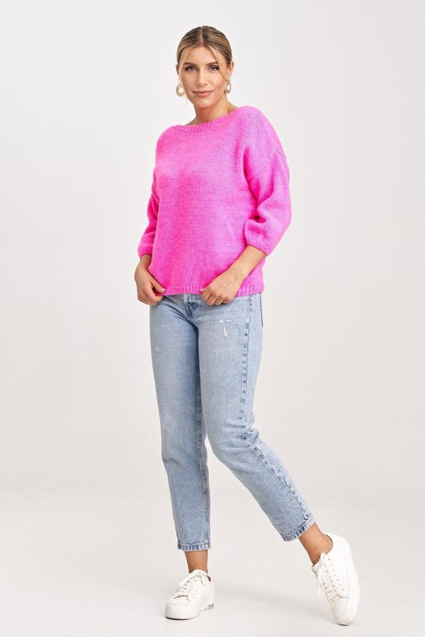 Pink Jumper in Sweaters, Pullovers, Jumpers, Turtlenecks, Boleros, Shrugs with Acrylic, Nylon, Polyester and Wool