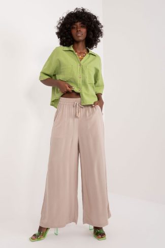 Beige Women Trousers in Pants, Trousers, Shorts with Viscose