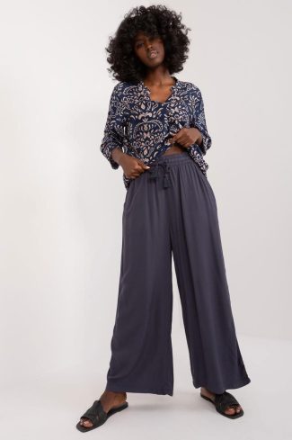 Navy Blue Women Trousers in Pants, Trousers, Shorts with Viscose