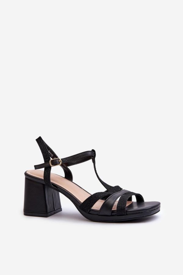 black Heel sandals model 197573 Step in style